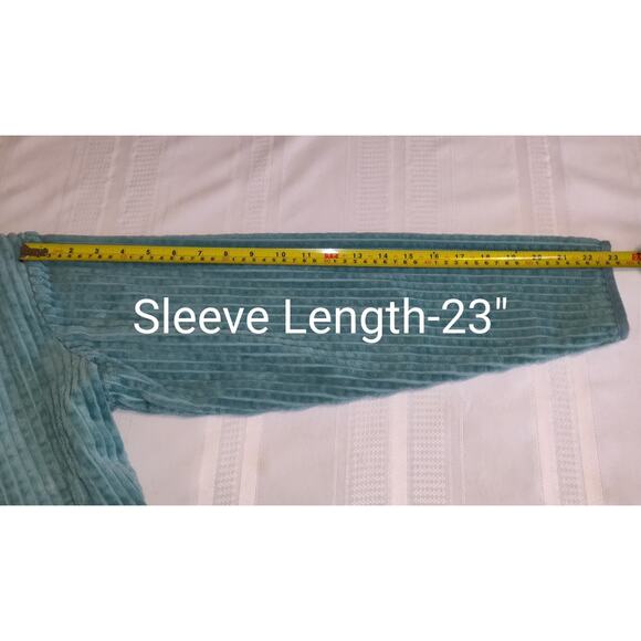 Woolrich Corduroy Jacket Women's S Aquifer Aqua Blue Wide Wale Pockets Zip Up - Picture 16 of 16